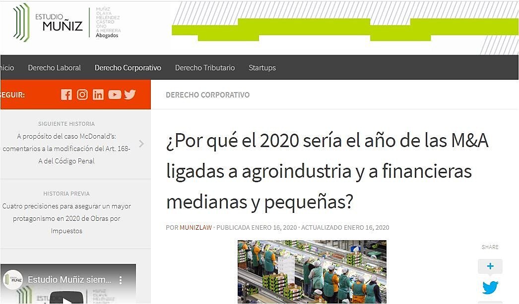 Por qu el 2020 sera el ao de las M&A ligadas a agroindustria y a financieras medianas y pequeas?
